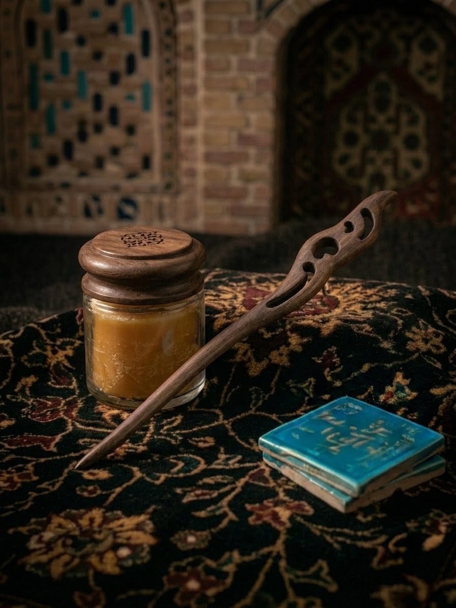 کانزاشی چوبی اسلیمی ساخته شده از چوب گردو